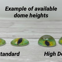 Pair of glass eye cabochons in sizes 6mm to 40mm dragon eyes cat fox iris (165)