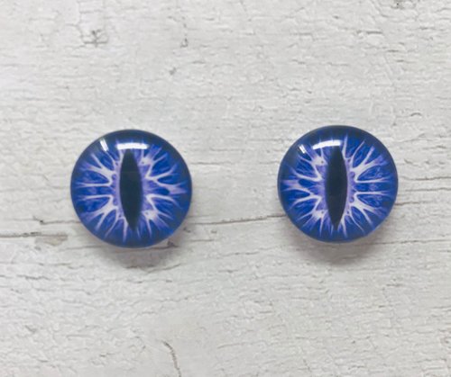Purple Glass eye cabochons in sizes 6mm to 40mm dragon cat eyes monster iris lizard fantasy creature animal eyes (102)