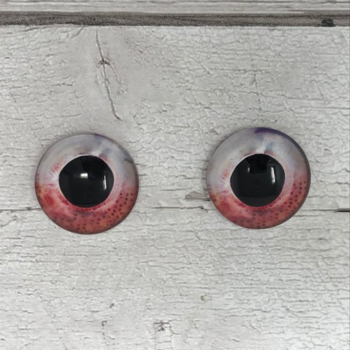 Glass eye cabochons in sizes 6mm to 20mm dragon eyes fish reptile lizard iris (401)