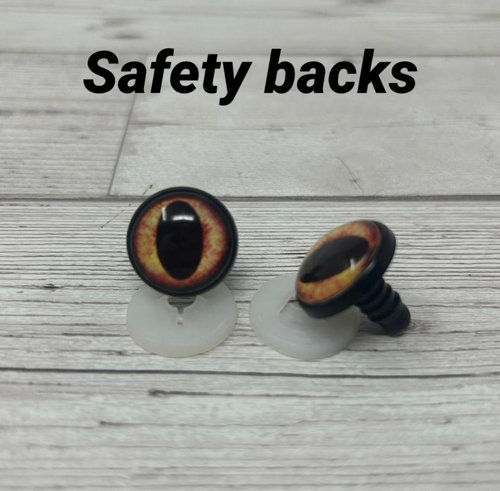 Orange glass eye cabochons in sizes 8mm to 40mm, human eyes, animal bat eyes, Fox, dog iris (138)