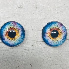 Rainbow Glass eye cabochons in sizes 6mm to 40mm human eyes unicorn iris fairy fantasy creature animal eyes (050)