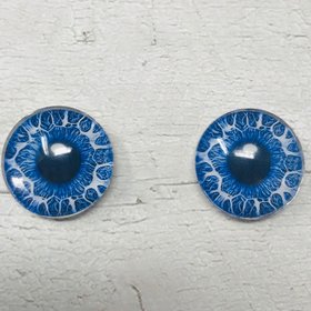 Blue Glass eye cabochons in sizes 6mm to 40mm human eyes monster iris lizard snake fantasy creature animal eyes (073)