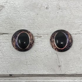 Brown Glass eye cabochons in sizes 6mm to 20mm dragon eyes fish reptile lizard iris (391)