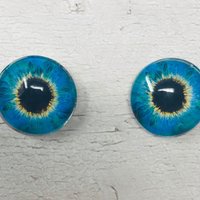 Blue and green Glass eye cabochons in sizes 6mm to 40mm human eyes monster iris fairy fantasy creature animal eyes (063)