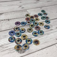 Blue Glass eye cabochons in sizes 6mm to 40mm human eyes monster iris lizard snake fantasy creature animal eyes (073)