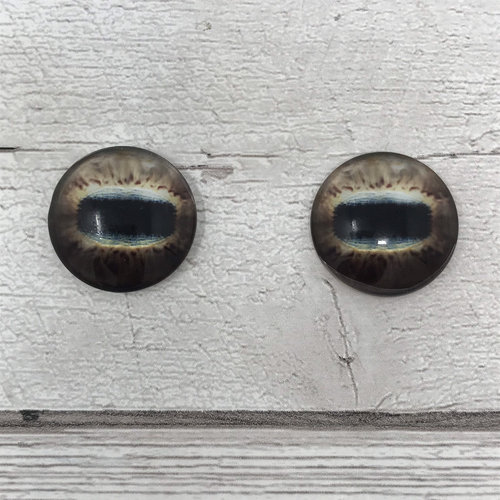 Brown Glass eye cabochons in sizes 6mm to 40mm sheep eyes, horse eyes, deer eyes, goat eyes, octopus eyes mongoose eyes (460)