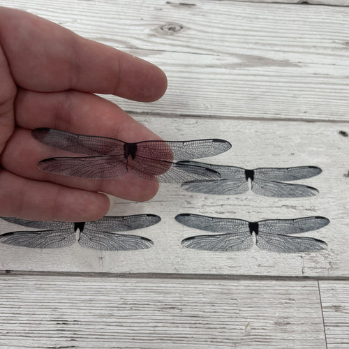 Dragonfly wings for needle felting and craft projects 6 pairs of acetate insect wings clear wings
