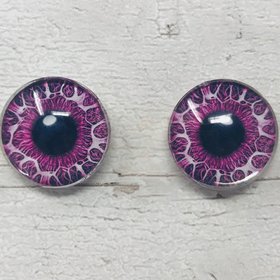 purple/ magenta Glass eye cabochons in sizes 6mm to 40mm human eyes monster iris snake lizard fantasy creature animal eyes (069)