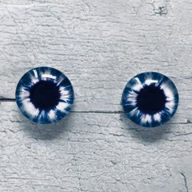 Blue with purple Glass eye cabochons in sizes 8mm to 40mm human eyes fantasy animal eyes (128)