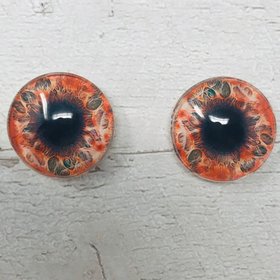 Red Glass eye cabochons in sizes 6mm to 40mm human eyes monster zombie iris fantasy creature animal eyes (062)