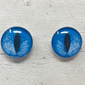 Blue Glass eye cabochons in sizes 6mm to 40mm dragon cat eyes monster iris frog fantasy creature animal eyes (118)