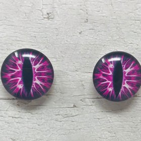 Magenta Glass eye cabochons in sizes 6mm to 40mm dragon cat eyes monster iris lizard fantasy creature animal eyes (119)