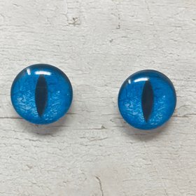 Blue Glass eye cabochons in sizes 6mm to 40mm dragon cat eyes monster iris frog fantasy creature animal eyes (111)