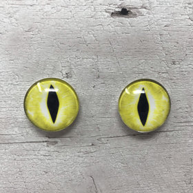 Yellow glass eye cabochons in sizes 6mm to 40mm animal eyes dragon eyes fantasy (162)