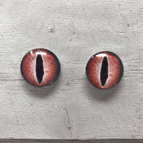 Red glass eye cabochons in sizes 6mm to 40mm animal eyes dragon eyes fantasy (147)