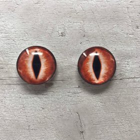 Pair of glass eye cabochons in sizes 6mm to 40mm animal eyes dragon eyes fantasy (152)
