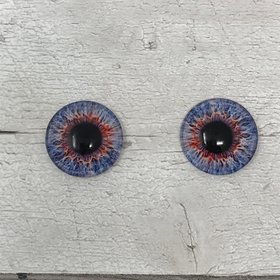 Blue Glass eye cabochons in sizes 6mm to 40mm human iris dog cat animal eyes (415)