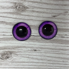 Purple glass eye cabochons in sizes 6mm to 40mm human bird animal zombie eyes (503)